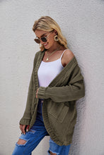 Load image into Gallery viewer, Cable-Knit Open Front Cardigan