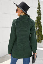 Load image into Gallery viewer, Horizontal Ribbing Turtleneck Sweater