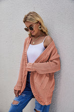 Load image into Gallery viewer, Cable-Knit Open Front Cardigan